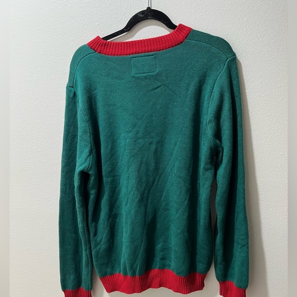 Tipsy Elves men’s large Festive Green Gingerbread Sweater, EUC, holiday party - Picture 3 of 7